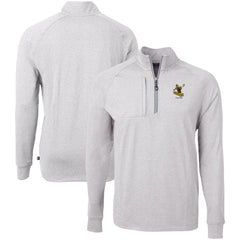 Pittsburgh Steelers Cutter & Buck Big & Tall Adapt Eco Raglan Quarter-Zip Jacket - Heather Gray for sale