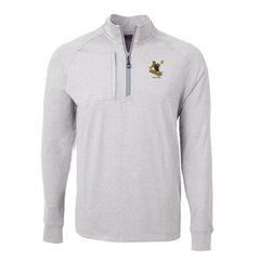 Pittsburgh Steelers Cutter & Buck Big & Tall Adapt Eco Raglan Quarter-Zip Jacket - Heather Gray for sale