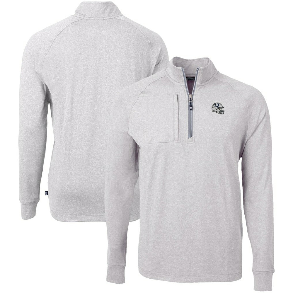 Indianapolis Colts Cutter & Buck Big & Tall Adapt Eco Raglan Quarter-Zip Jacket - Heather Gray online