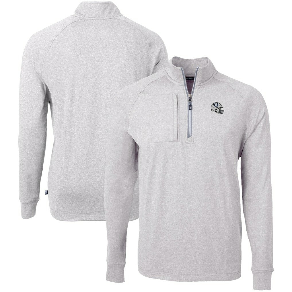 Indianapolis Colts Cutter & Buck Big & Tall Adapt Eco Raglan Quarter-Zip Jacket - Heather Gray online