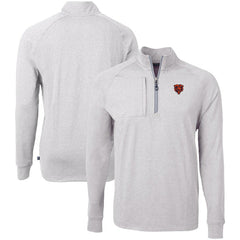 Chicago Bears Cutter & Buck Big & Tall Adapt Eco Raglan Quarter-Zip Jacket - Heather Gray cheap