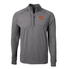 Cincinnati Bengals Cutter & Buck Big & Tall Adapt Eco Raglan Quarter-Zip Jacket - Heather Black sale