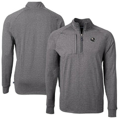 Pittsburgh Steelers Cutter & Buck Big & Tall Adapt Eco Raglan Quarter-Zip Jacket - Heather Black online