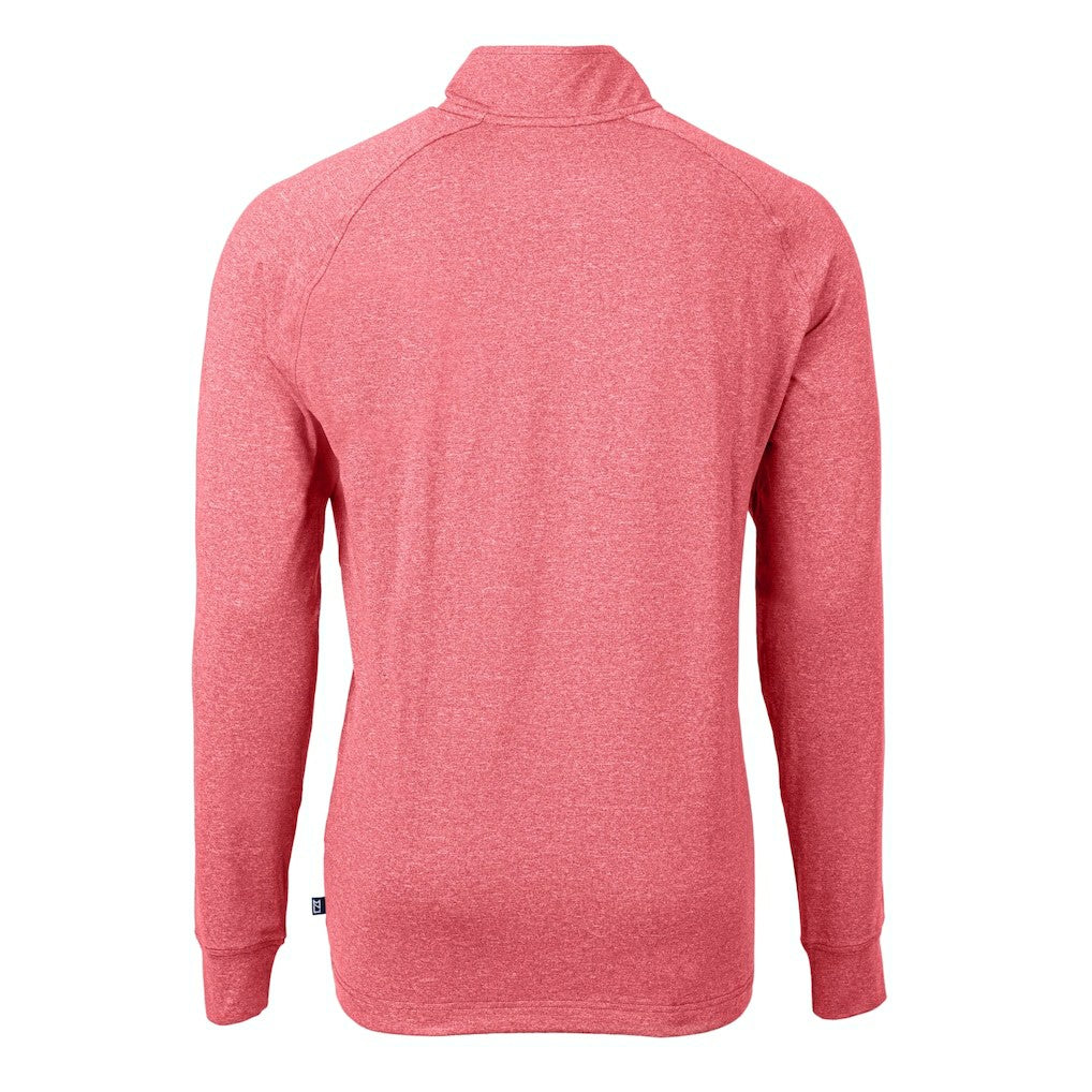 San Francisco 49ers Cutter & Buck Big & Tall Adapt Eco Raglan Quarter-Zip Jacket - Heather Scarlet outlet