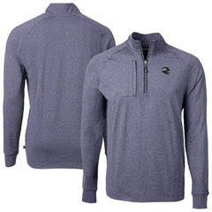 Seattle Seahawks Cutter & Buck Big & Tall Adapt Eco Raglan Quarter-Zip Jacket - Heather Navy outlet