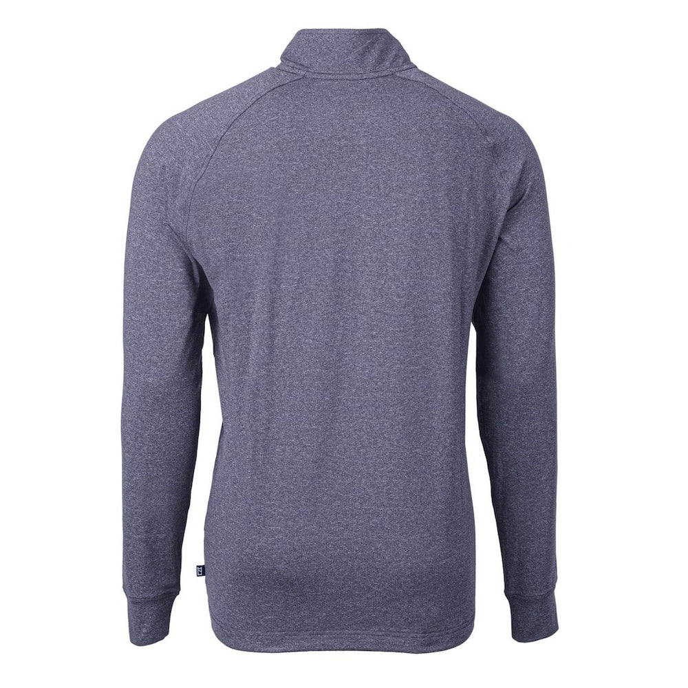 Seattle Seahawks Cutter & Buck Big & Tall Adapt Eco Raglan Quarter-Zip Jacket - Heather Navy outlet