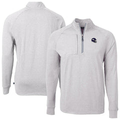 Minnesota Vikings Cutter & Buck Big & Tall Adapt Eco Raglan Quarter-Zip Jacket - Heather Gray outlet