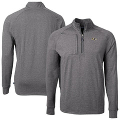 Baltimore Ravens Cutter & Buck Big & Tall Adapt Eco Raglan Quarter-Zip Jacket - Heather Black outlet