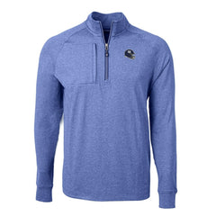 New York Giants Cutter & Buck Big & Tall Adapt Eco Raglan Quarter-Zip Jacket - Heather Royal cheap