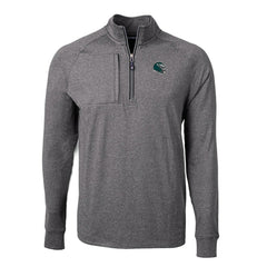 Philadelphia Eagles Cutter & Buck Big & Tall Adapt Eco Raglan Quarter-Zip Jacket - Heather Black on sale