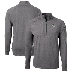 Las Vegas Raiders Cutter & Buck Big & Tall Adapt Eco Raglan Quarter-Zip Jacket - Heather Black for sale