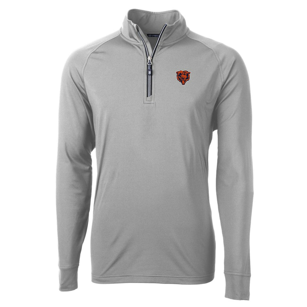 Chicago Bears Cutter & Buck Big & Tall Adapt Eco DryTec Raglan Quarter-Zip Jacket - Gray cheap