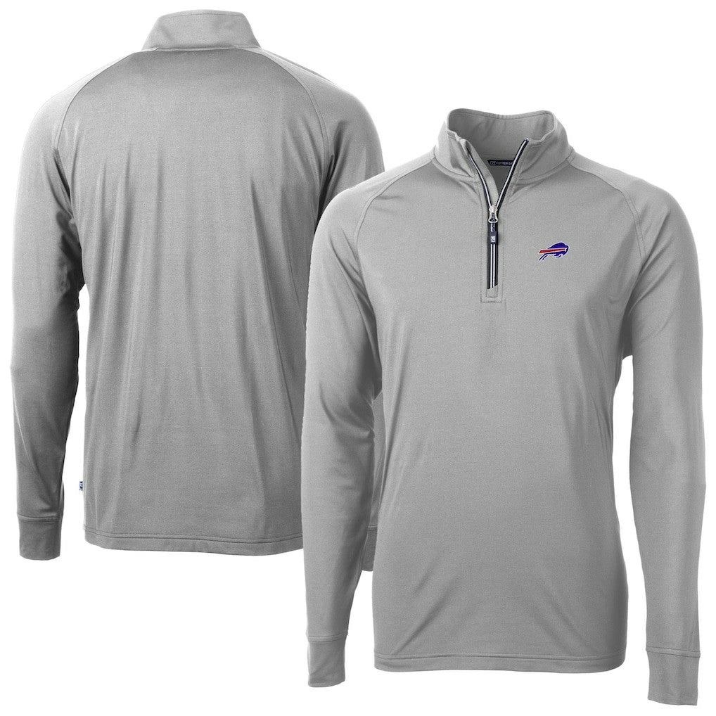 Buffalo Bills Cutter & Buck Big & Tall Adapt Eco DryTec Raglan Quarter-Zip Jacket - Gray outlet