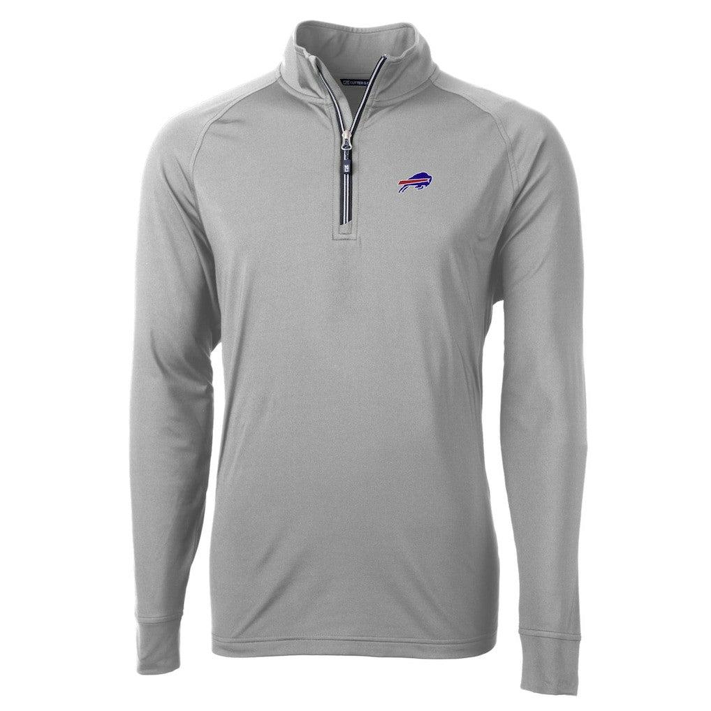 Buffalo Bills Cutter & Buck Big & Tall Adapt Eco DryTec Raglan Quarter-Zip Jacket - Gray outlet