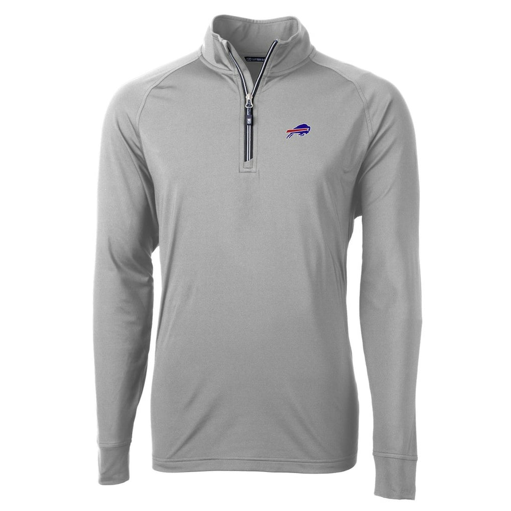 Buffalo Bills Cutter & Buck Big & Tall Adapt Eco DryTec Raglan Quarter-Zip Jacket - Gray outlet