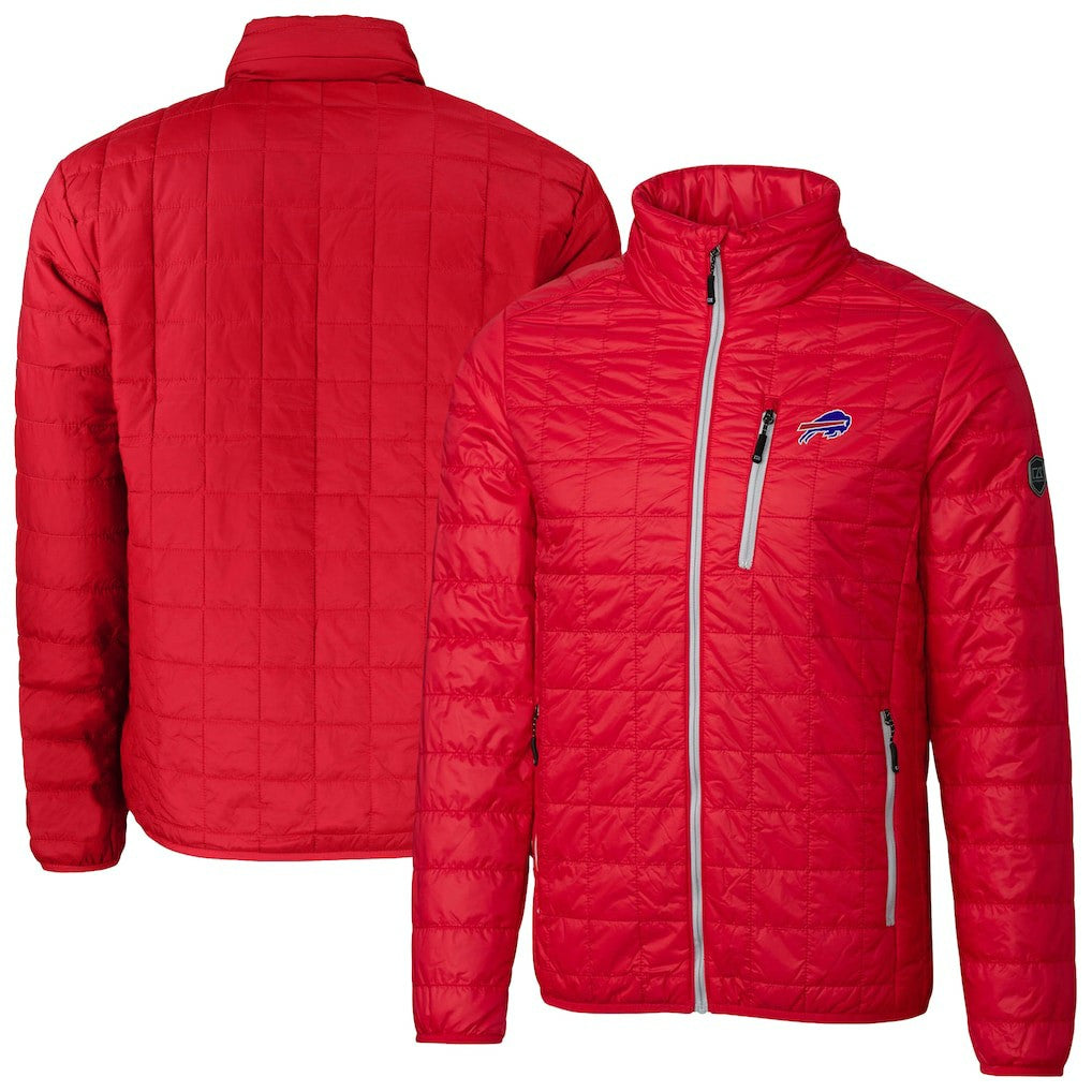 Buffalo Bills Cutter & Buck Big & Tall Rainier PrimaLoft Eco Insulated Full-Zip Hoodie Puffer Jacket - Red sale