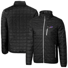 Buffalo Bills Cutter & Buck Big & Tall Rainier PrimaLoft Eco Insulated Full-Zip Hoodie Puffer Jacket - Black cheap