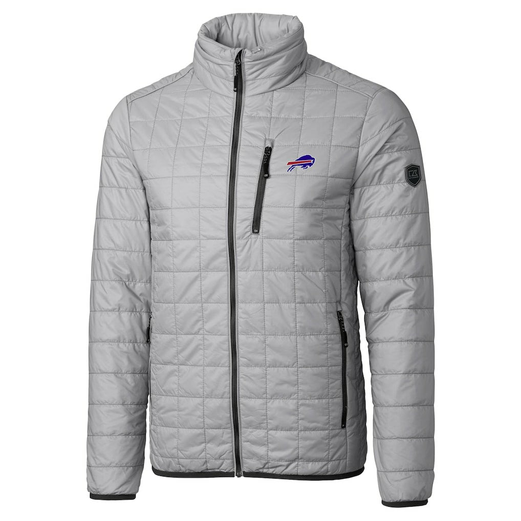 Buffalo Bills Cutter & Buck Big & Tall Rainier PrimaLoft Eco Insulated Full-Zip Hoodie Puffer Jacket - Gray cheap