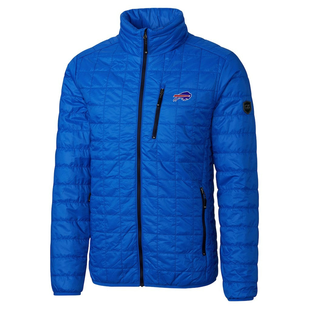 Buffalo Bills Cutter & Buck Big & Tall Rainier PrimaLoft Eco Insulated Full-Zip Hoodie Puffer Jacket - Royal on sale