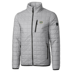 Green Bay Packers Cutter & Buck Big & Tall Rainier PrimaLoft Eco Insulated Full-Zip Hoodie Puffer Jacket - Gray sale