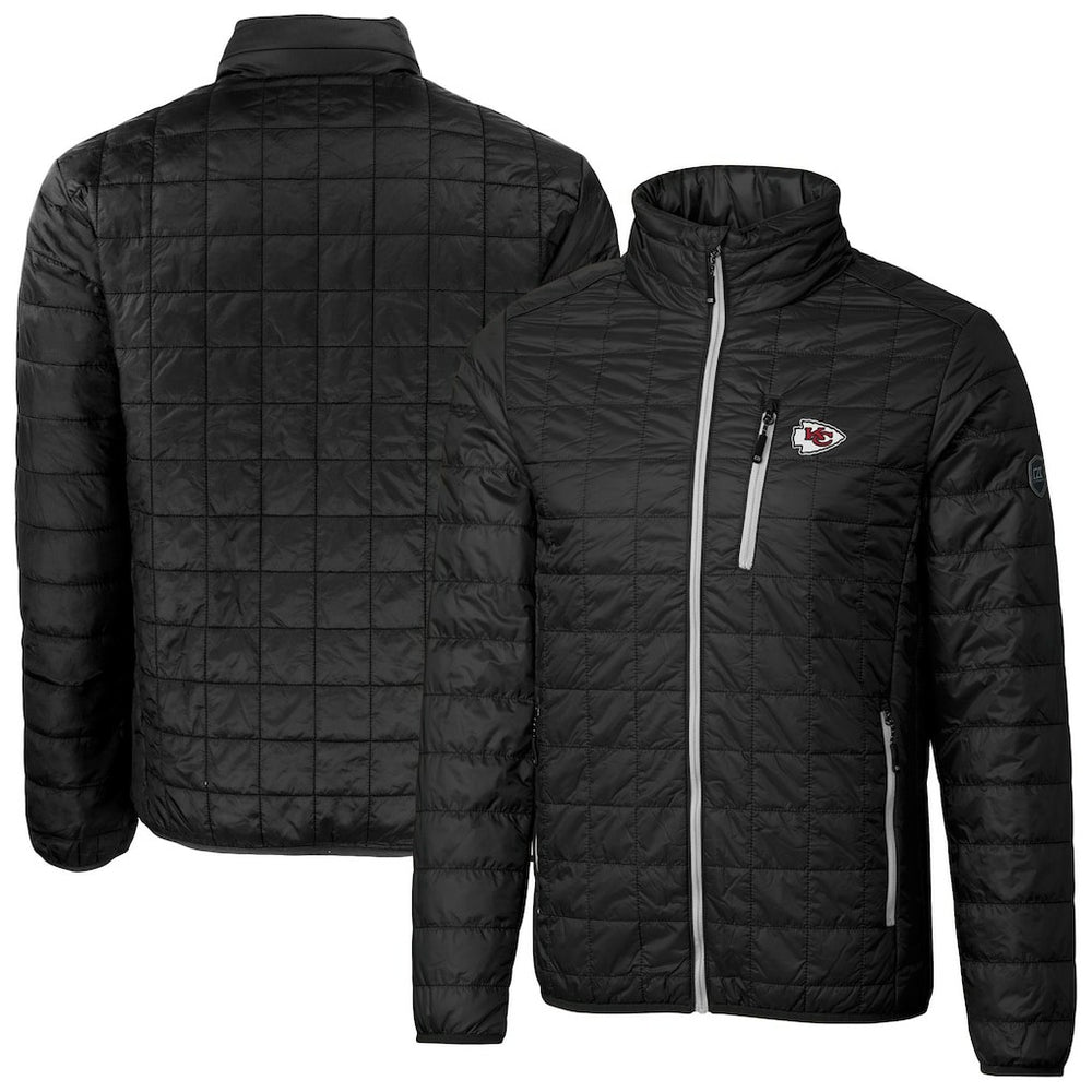 Kansas City Chiefs Cutter & Buck Big & Tall Rainier PrimaLoft Eco Insulated Full-Zip Hoodie Puffer Jacket - Black online