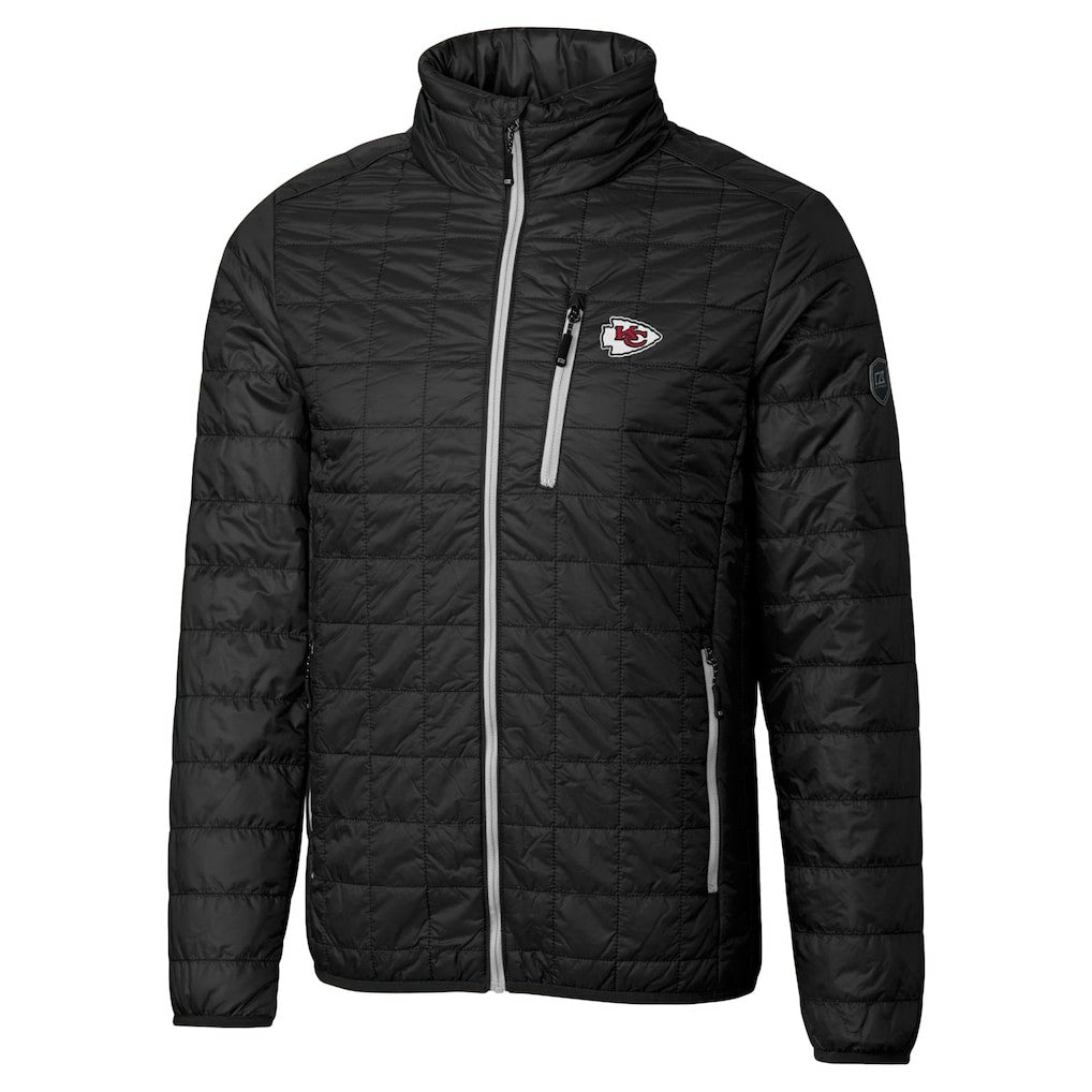 Kansas City Chiefs Cutter & Buck Big & Tall Rainier PrimaLoft Eco Insulated Full-Zip Hoodie Puffer Jacket - Black online