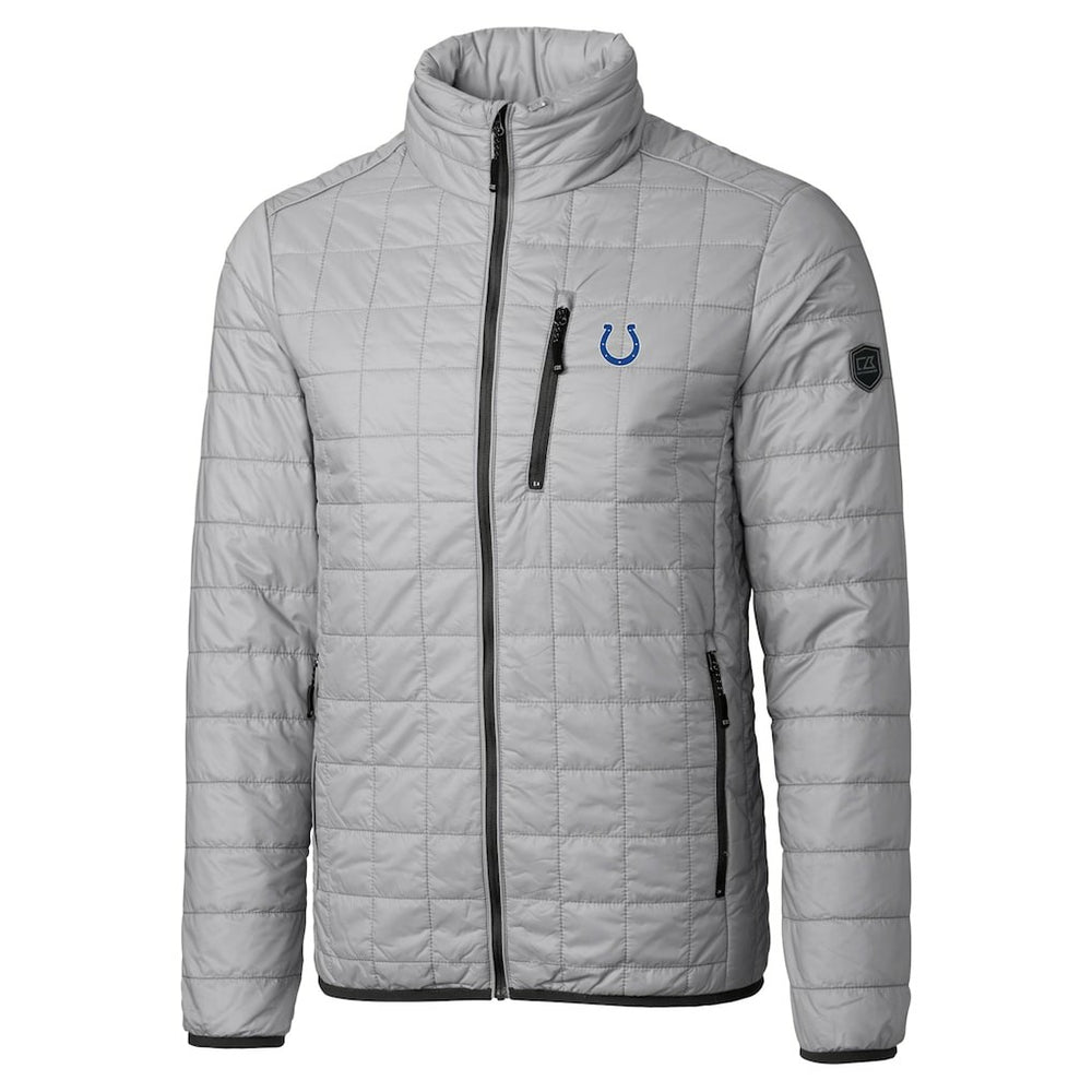 Indianapolis Colts Cutter & Buck Big & Tall Rainier PrimaLoft Eco Insulated Full-Zip Hoodie Puffer Jacket - Gray outlet