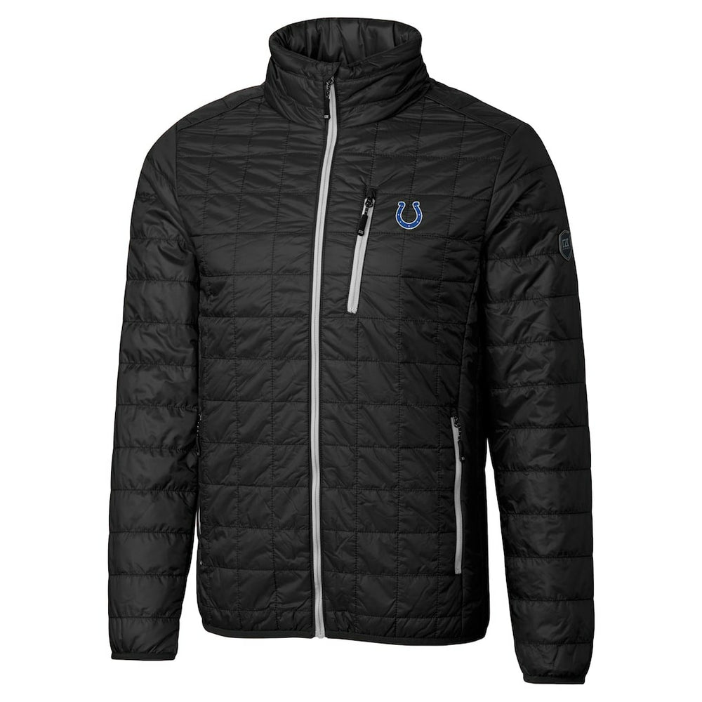 Indianapolis Colts Cutter & Buck Big & Tall Rainier PrimaLoft Eco Insulated Full-Zip Hoodie Puffer Jacket - Black online