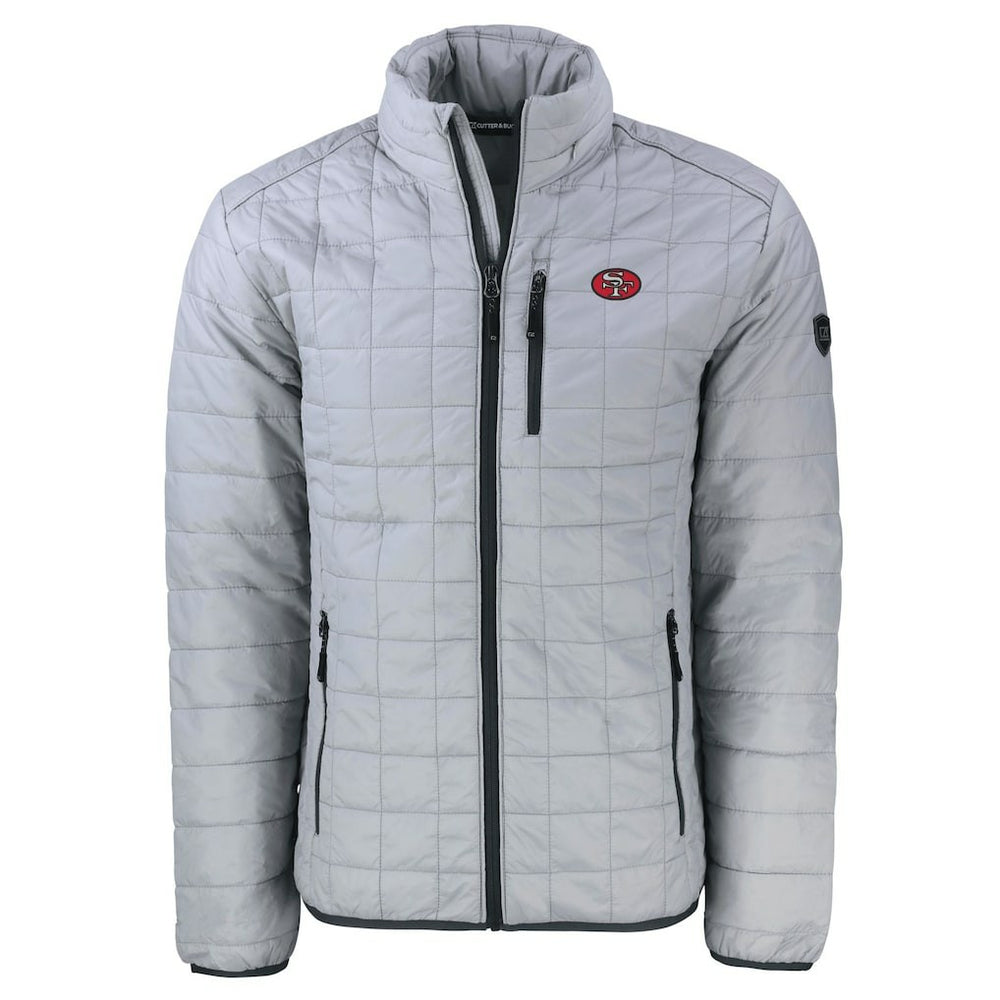 San Francisco 49ers Cutter & Buck Big & Tall Rainier PrimaLoft Eco Insulated Full-Zip Puffer Jacket - Gray for sale