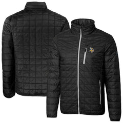 Minnesota Vikings Cutter & Buck Big & Tall Rainier PrimaLoft Eco Insulated Full-Zip Hoodie Puffer Jacket - Black online