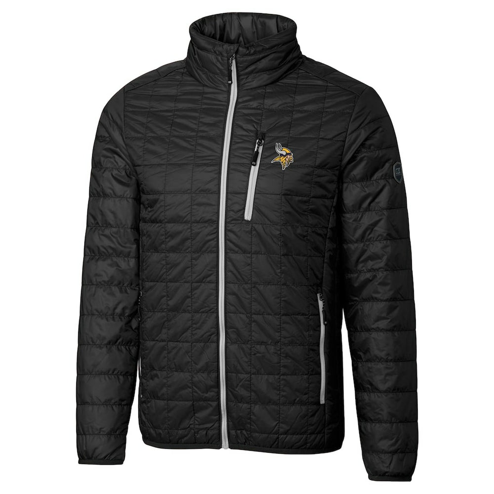 Minnesota Vikings Cutter & Buck Big & Tall Rainier PrimaLoft Eco Insulated Full-Zip Hoodie Puffer Jacket - Black online