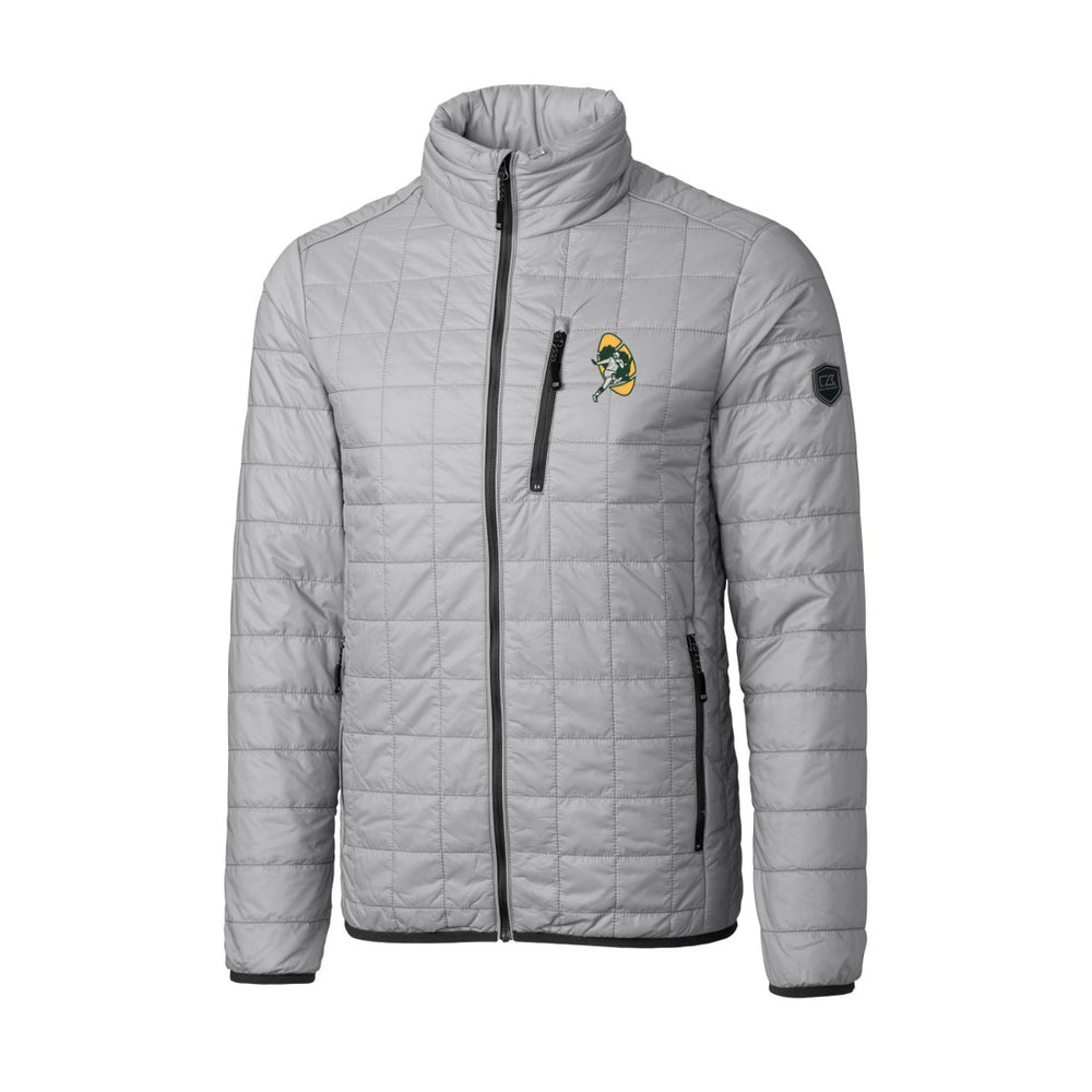 Green Bay Packers Cutter & Buck Big & Tall Rainier PrimaLoft Eco Insulated Full-Zip Puffer Jacket - Gray on sale