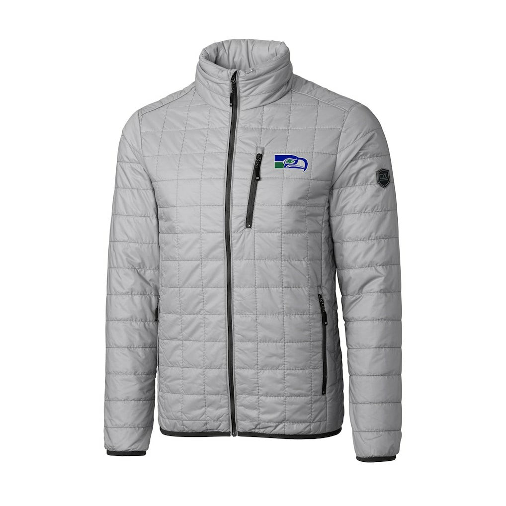 Seattle Seahawks Cutter & Buck Big & Tall Rainier PrimaLoft Eco Insulated Full-Zip Puffer Jacket - Gray on sale