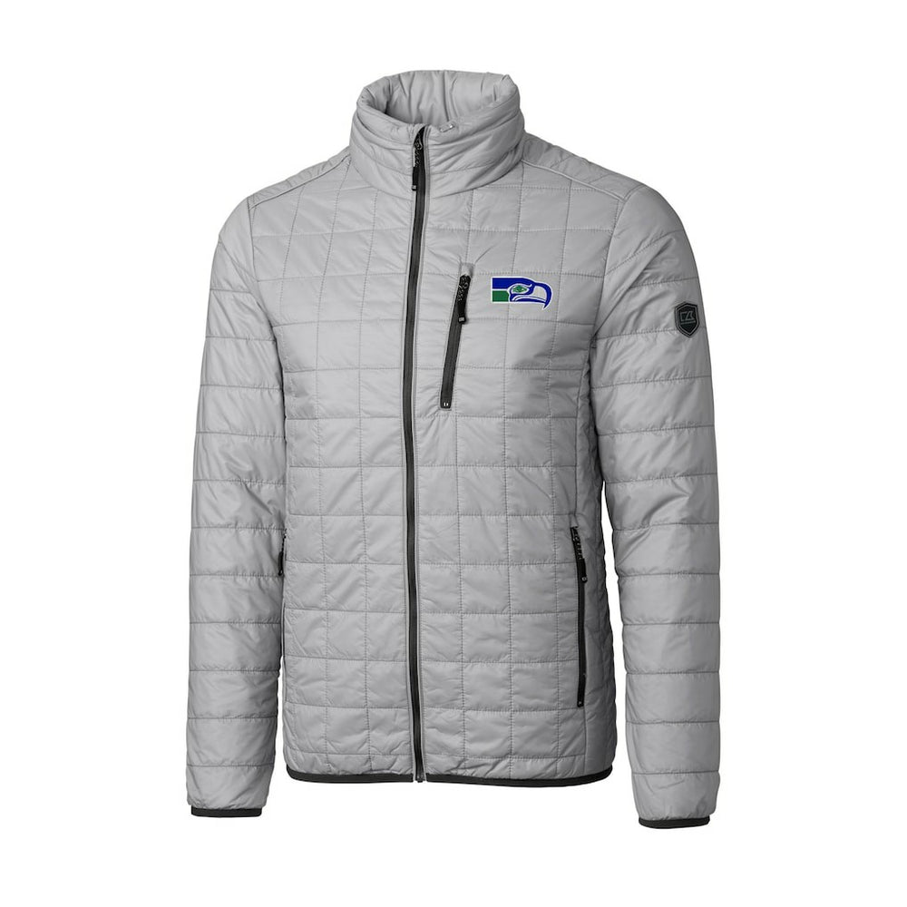 Seattle Seahawks Cutter & Buck Big & Tall Rainier PrimaLoft Eco Insulated Full-Zip Puffer Jacket - Gray on sale