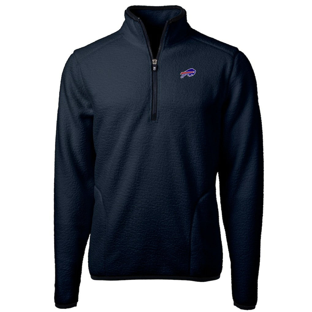Buffalo Bills Cutter & Buck Big & Tall Cascade Eco Fleece Quarter-Zip Jacket - Navy online