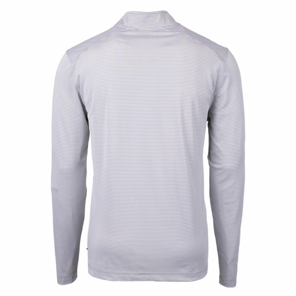 Denver Broncos Cutter & Buck Big & Tall Virtue Eco Pique Micro Stripe Tri-Blend Quarter-Zip Jacket - Gray outlet