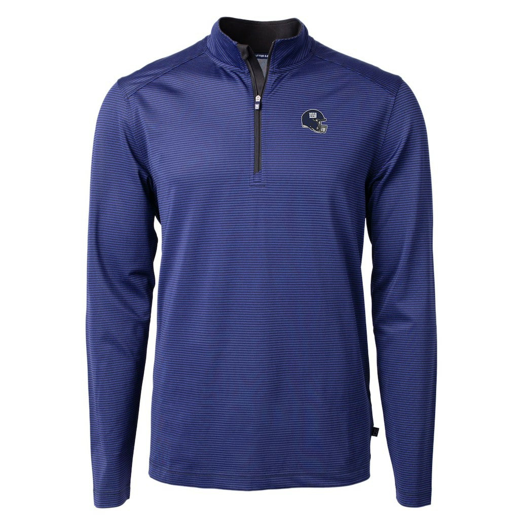 New York Giants Cutter & Buck Big & Tall Virtue Eco Pique Micro Stripe Tri-Blend Quarter-Zip Jacket - Royal online