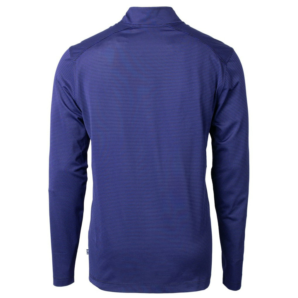 New York Giants Cutter & Buck Big & Tall Virtue Eco Pique Micro Stripe Tri-Blend Quarter-Zip Jacket - Royal online