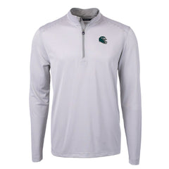 Philadelphia Eagles Cutter & Buck Big & Tall Virtue Eco Pique Micro Stripe Tri-Blend Quarter-Zip Jacket - Gray sale