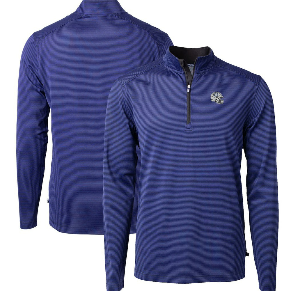 Indianapolis Colts Cutter & Buck Big & Tall Virtue Eco Pique Micro Stripe Tri-Blend Quarter-Zip Jacket - Royal online