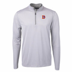 Denver Broncos Cutter & Buck Big & Tall Virtue Eco Pique Micro Stripe Tri-Blend Quarter-Zip Jacket - Gray discount