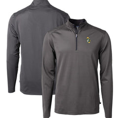 Green Bay Packers Cutter & Buck Big & Tall Virtue Eco Pique Micro Stripe Tri-Blend Quarter-Zip Jacket - Black discount
