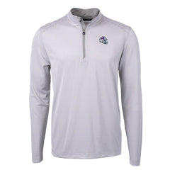 Buffalo Bills Cutter & Buck Big & Tall Virtue Eco Pique Micro Stripe Tri-Blend Quarter-Zip Jacket - Gray on sale