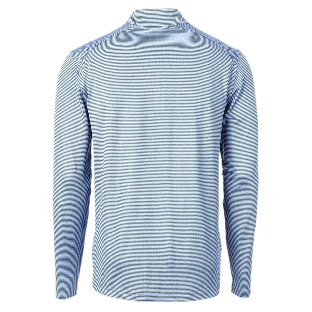 Los Angeles Chargers Cutter & Buck Big & Tall Virtue Eco Pique Micro Stripe Tri-Blend Quarter-Zip Jacket - Powder Blue online