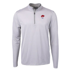 Buffalo Bills Cutter & Buck Big & Tall Virtue Eco Pique Micro Stripe Tri-Blend Quarter-Zip Jacket - Gray for sale