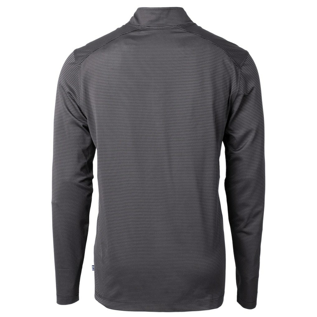 San Francisco 49ers Cutter & Buck Big & Tall Virtue Eco Pique Micro Stripe Tri-Blend Quarter-Zip Jacket - Black cheap
