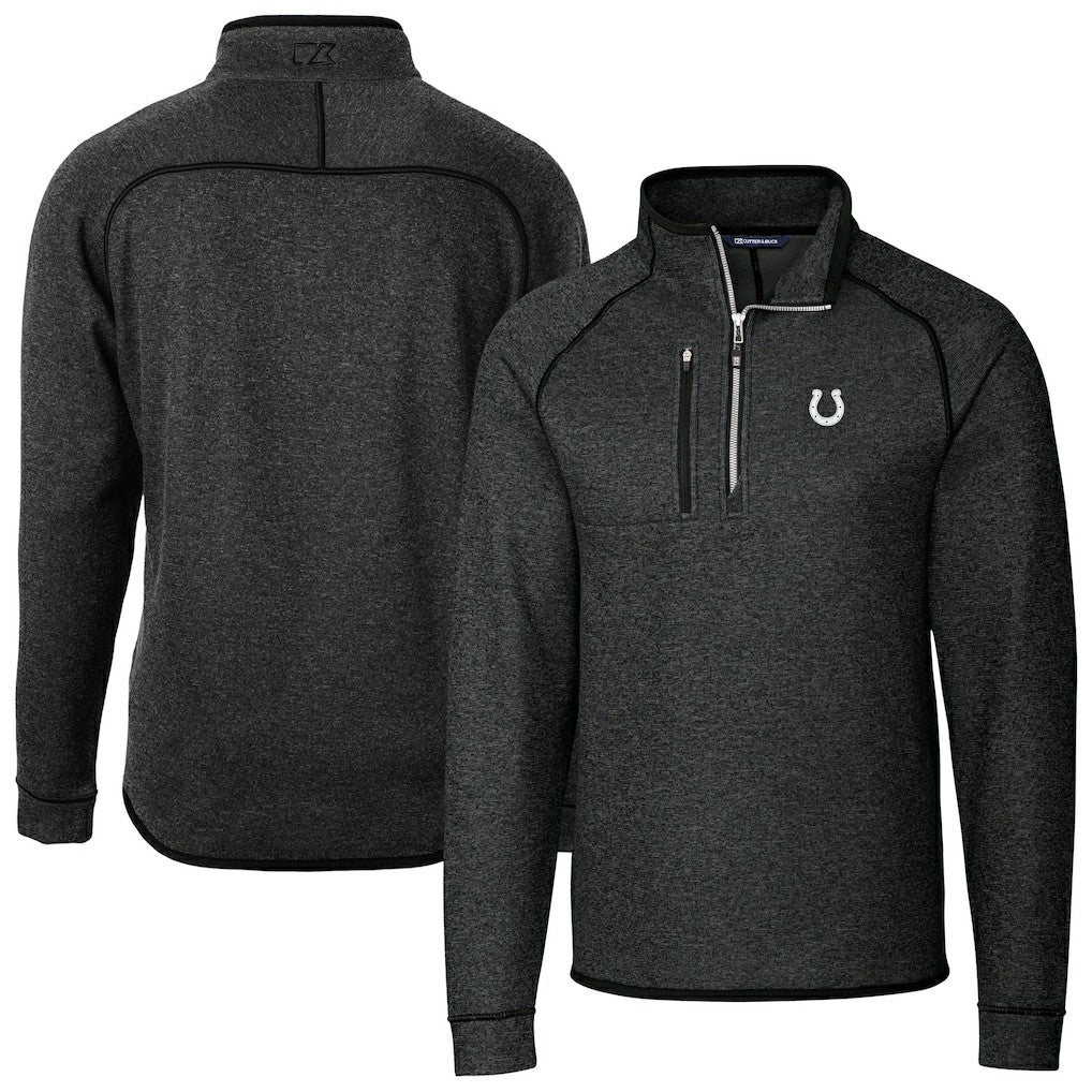 Indianapolis Colts Cutter & Buck Big & Tall Mainsail Sweater-Knit Half-Zip Jacket - Heather Charcoal outlet