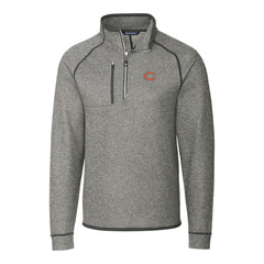 Chicago Bears Cutter & Buck Big & Tall Mainsail Sweater-Knit Half-Zip Jacket - Heather Gray on sale