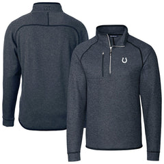 Indianapolis Colts Cutter & Buck Big & Tall Mainsail Sweater-Knit Half-Zip Jacket - Heather Navy cheap