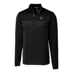 Indianapolis Colts Cutter & Buck Traverse Eco Stripe Tri-Blend DryTec Quarter-Zip Jacket - Black outlet